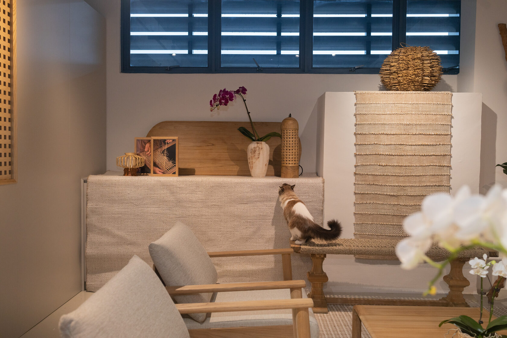 Bespoke Wood Seating Area - Hand-crafted executive furniture for focus and productivity